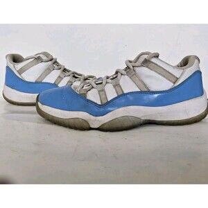 Jordan Sneakers Mens 8.5 Air Jordan 11 Retro Low UNC White Blue Athletic Beaters